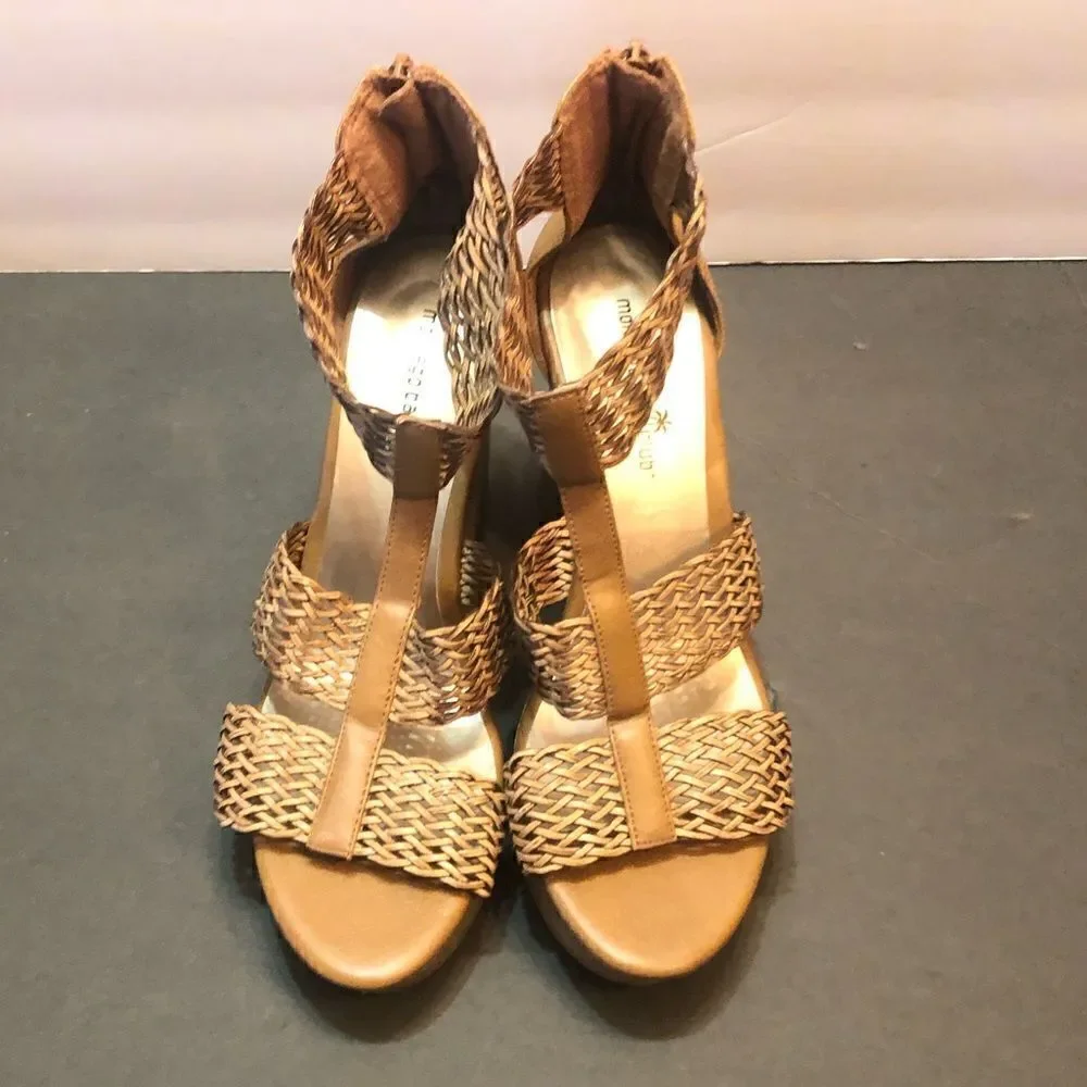Montego Bay Club Cork Wedges.Size 9. Brown.